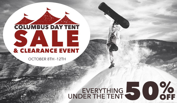 Columbus Day Tent Sale October 8th - 12th