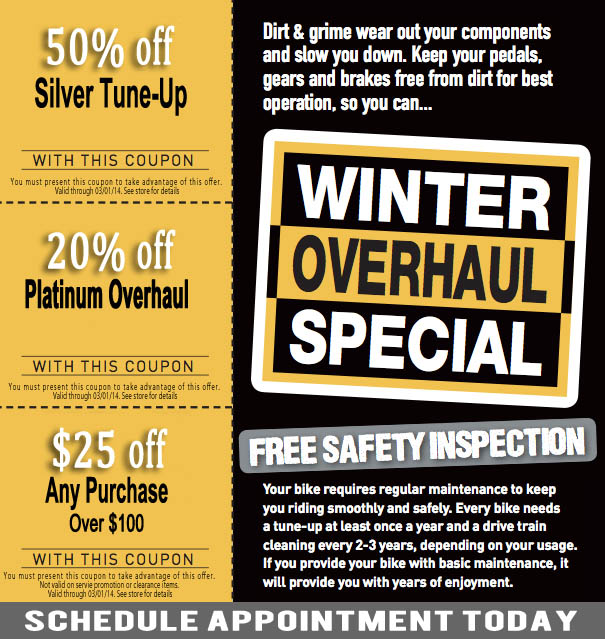 Winter repair specials